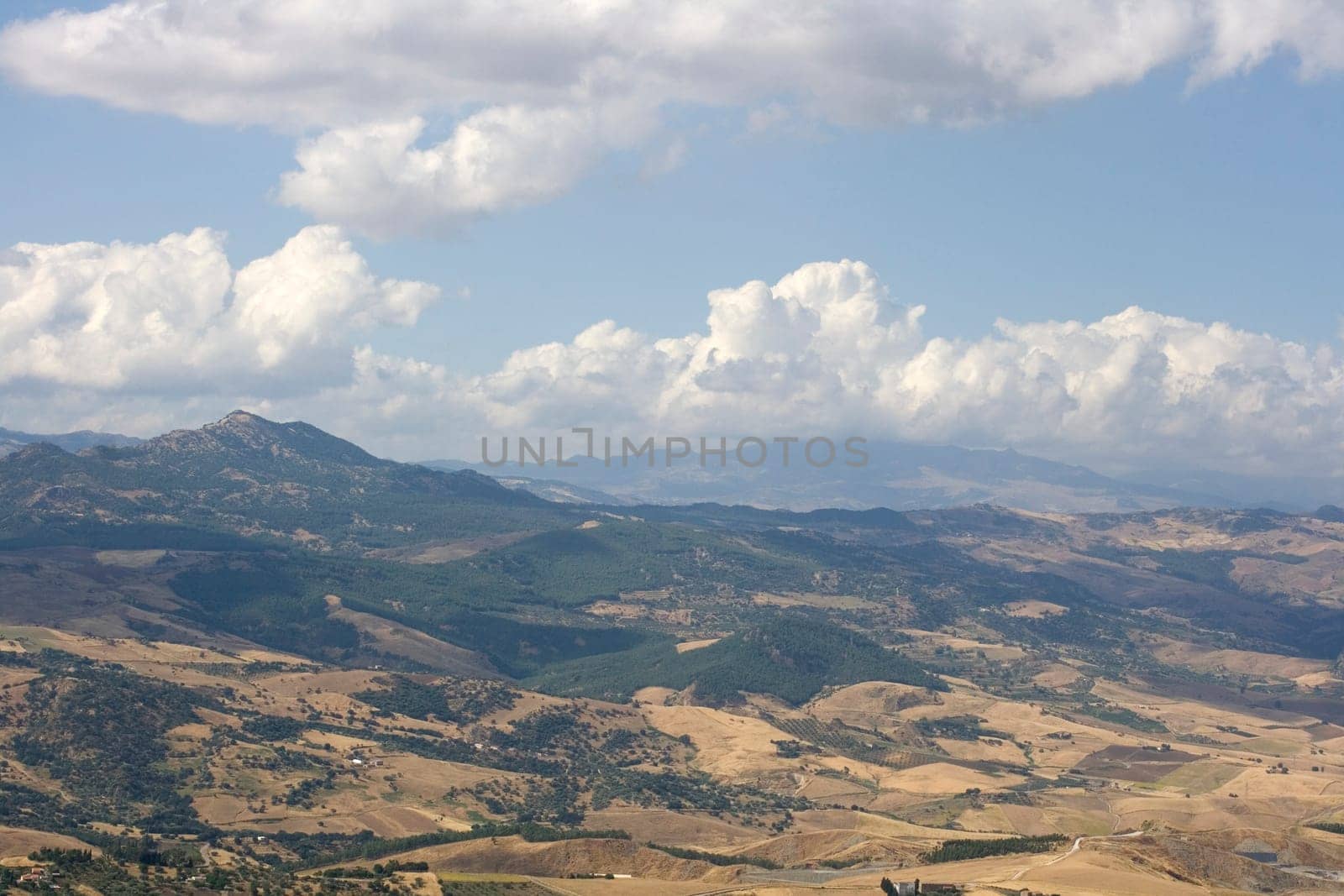 View of Enna countryside, Sicily - Italy