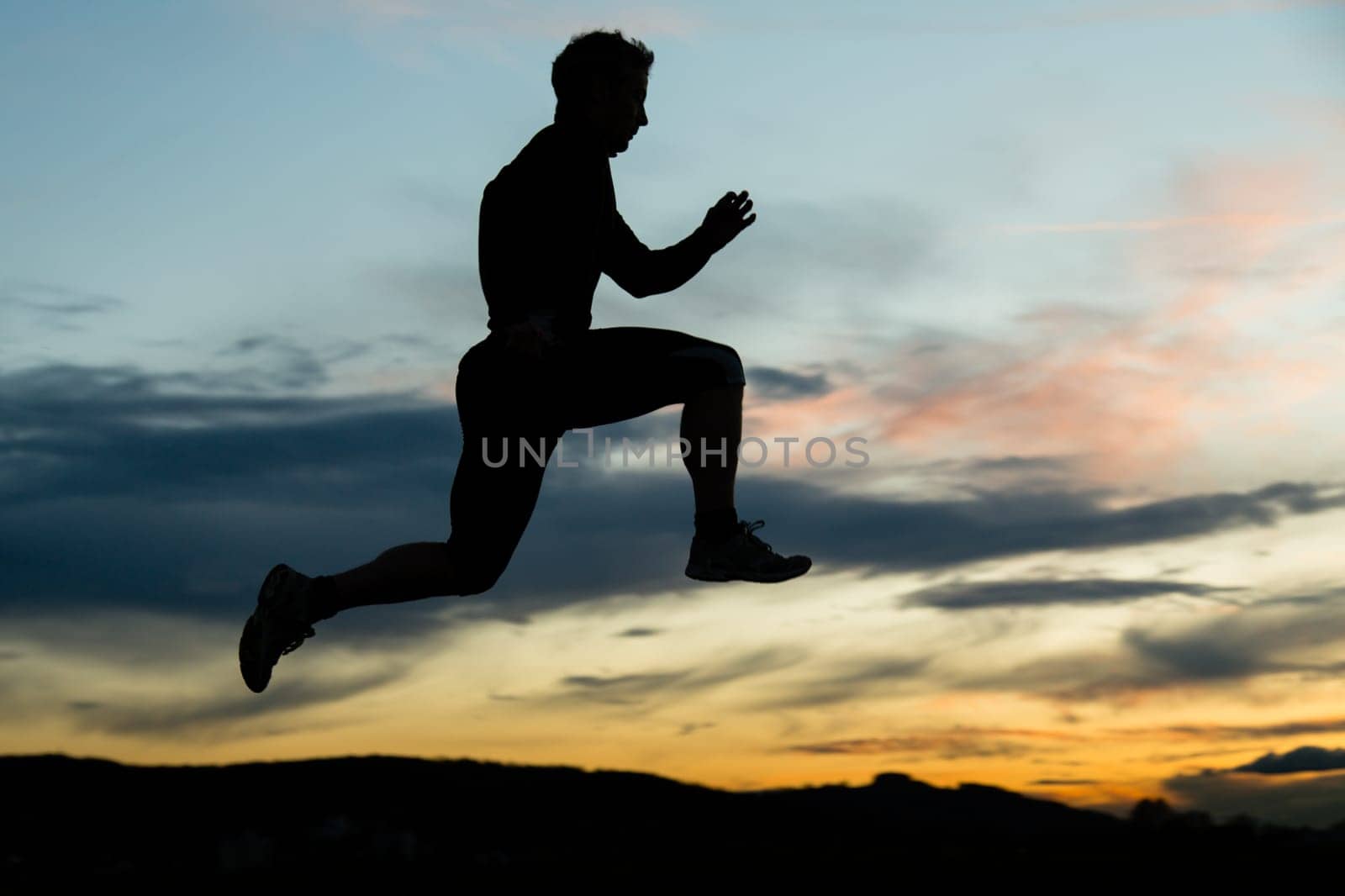 Jogging in the sunset