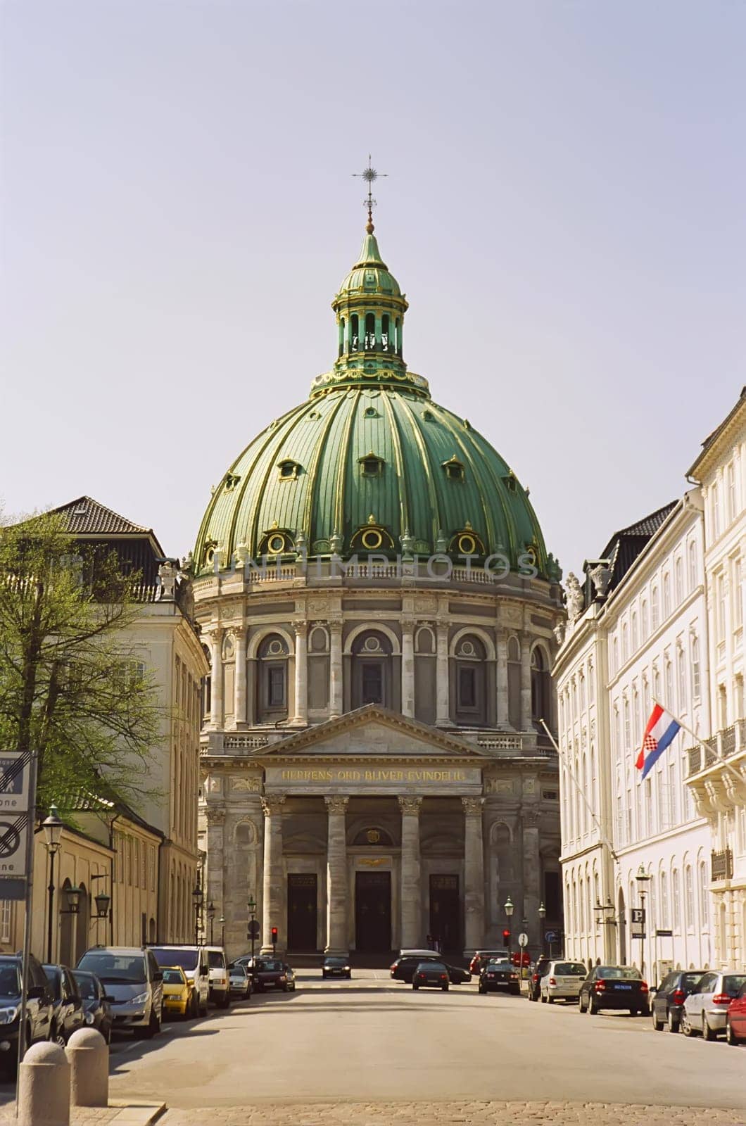 Town landscape of royal palace in Copenhagen