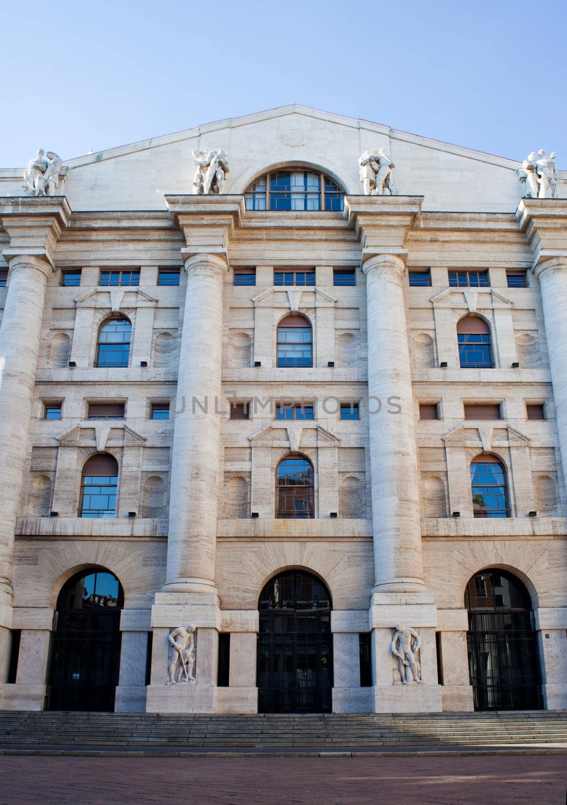 Palazzo della borsa. Exchange building in Milan, Italy