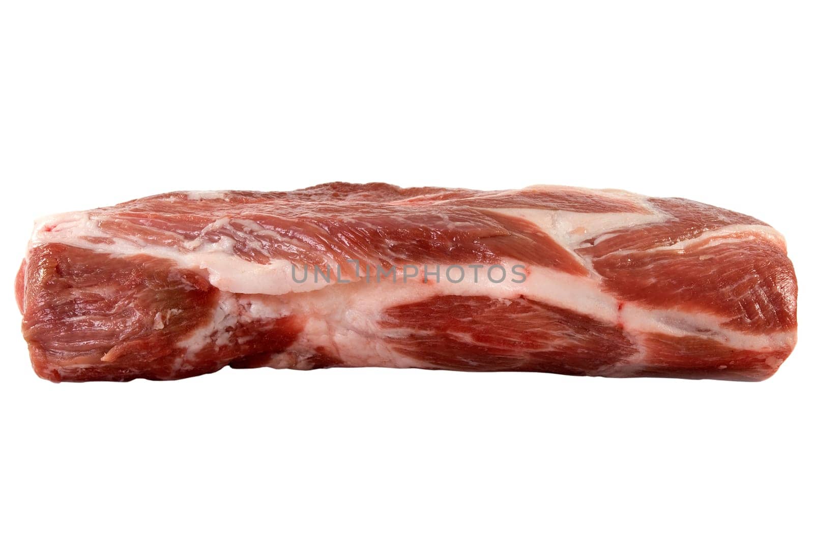 raw fresh pork isolated on white background