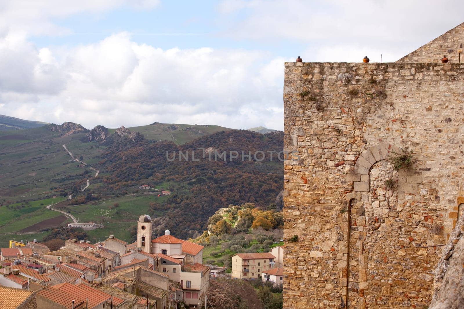 View of Sperlinga, Sicily - Italy
