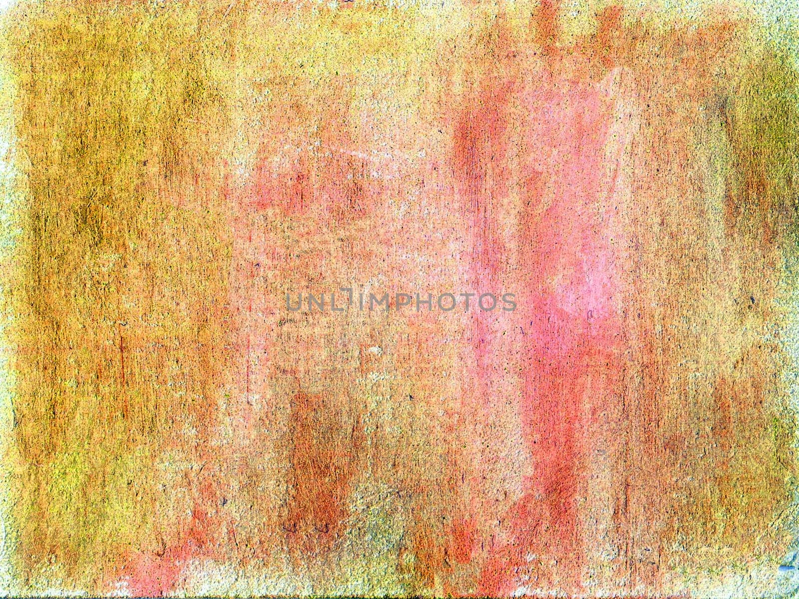 Yellow red abstract hand painted background by Dustick