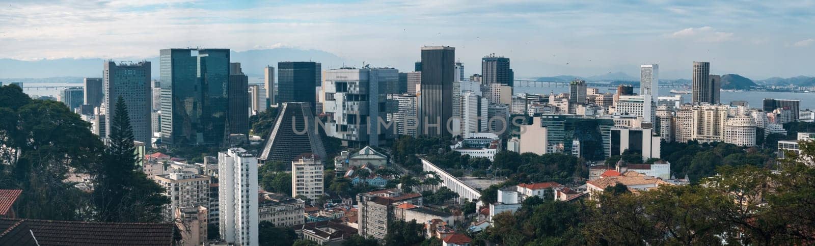 Dusk View of Rio de Janeiro's Financial District and Architectural Landmarks by FerradalFCG