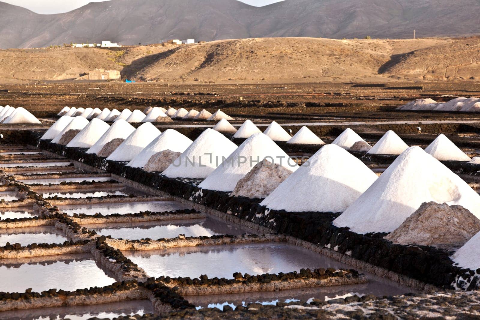 Salt refinery, Saline from Janubio, Lanzarote, Spain