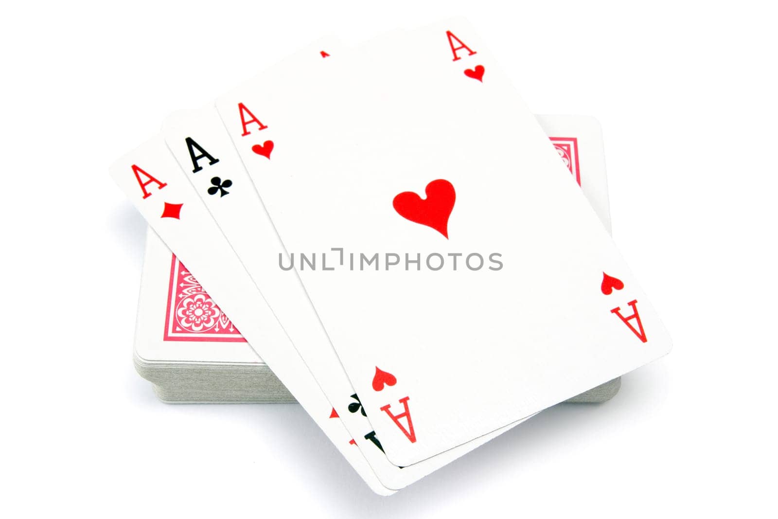 deck of cards isolated on white background