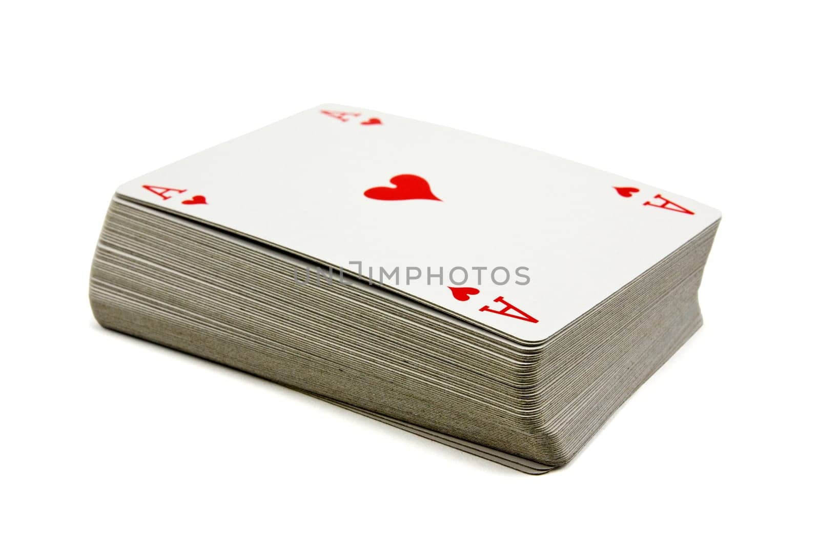 deck of cards isolated on white background