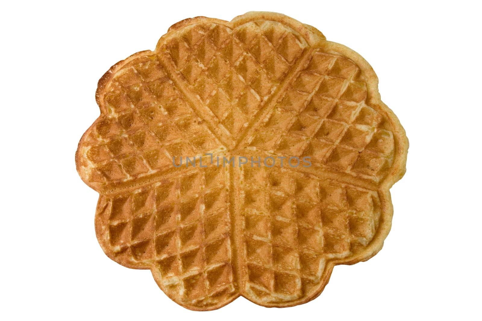 single fresh pancake isolated on white background