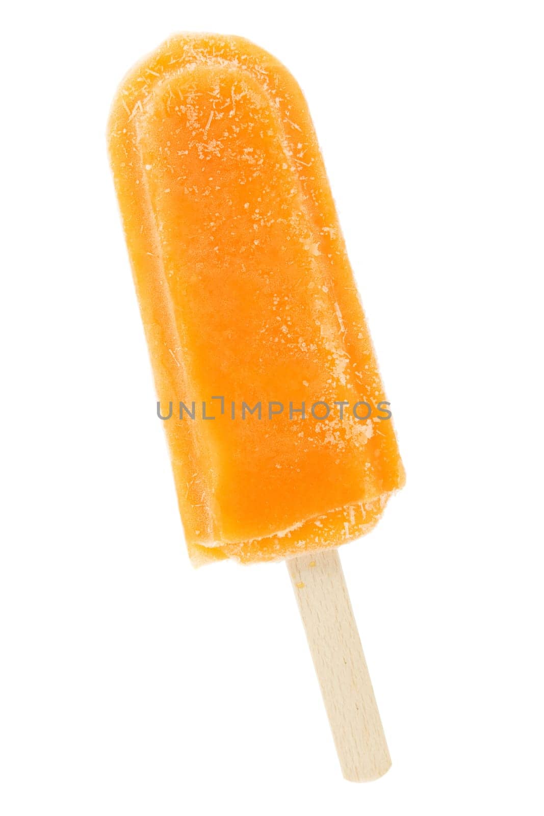 fruity orange icecream isolated on white background