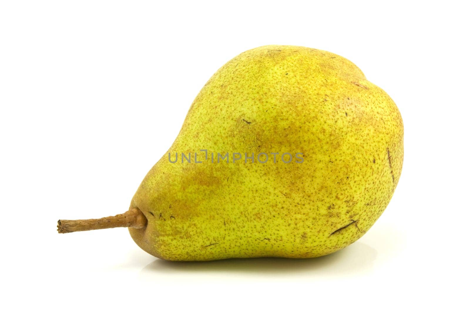 fresh green pear isolated on white background