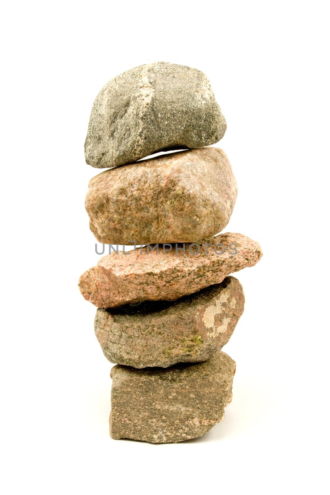 stone tower isolated on a white background