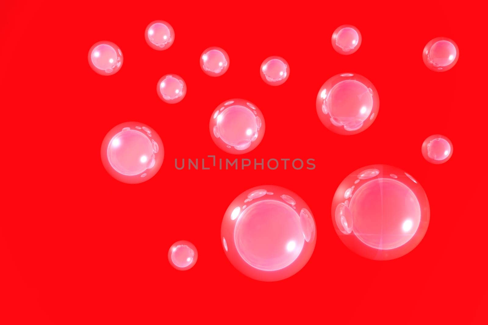 Air bubbles and red