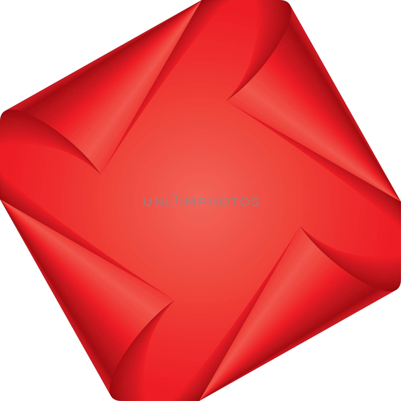 Set red page corners. Vector illustration on white background