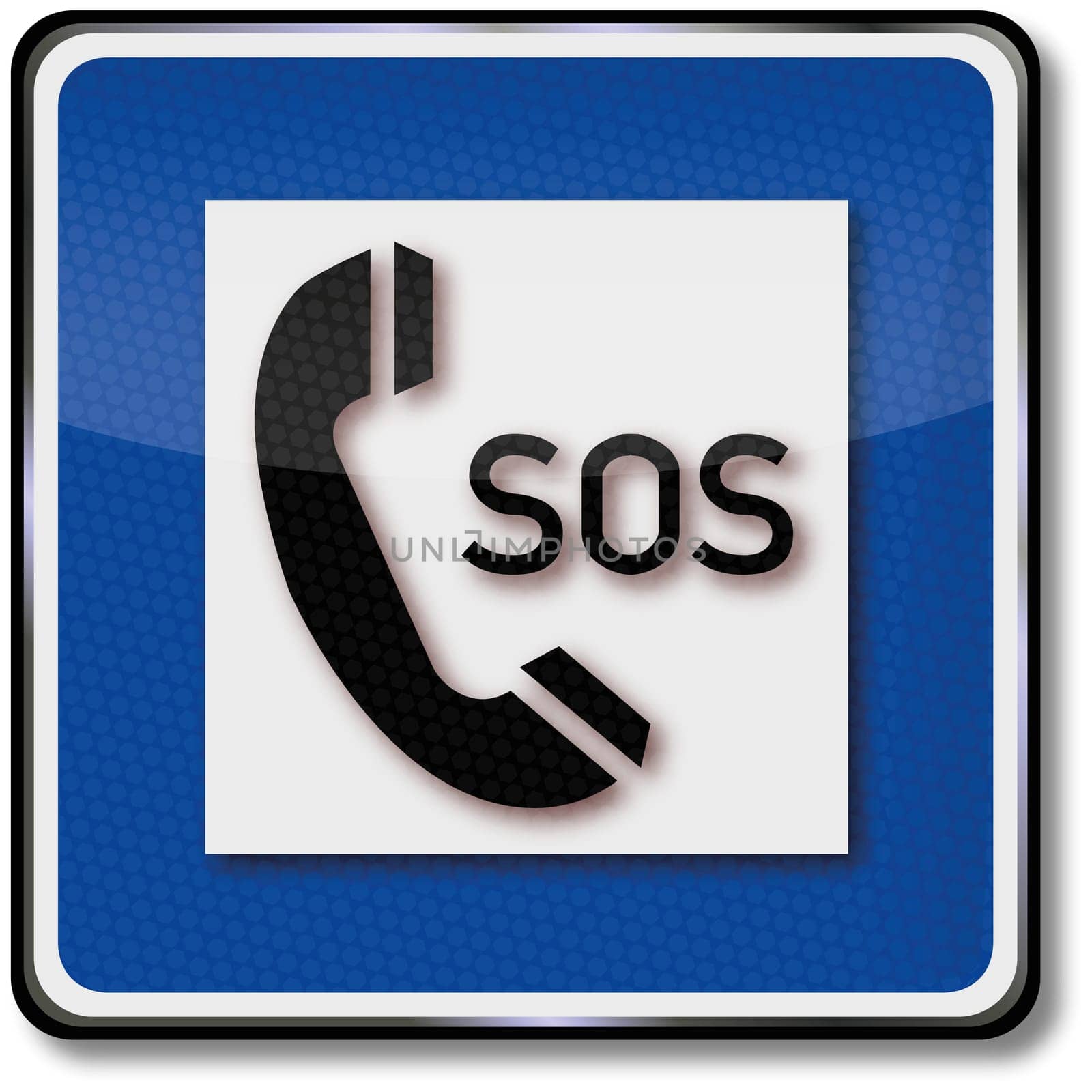 Traffic Sign SOS Telephone
