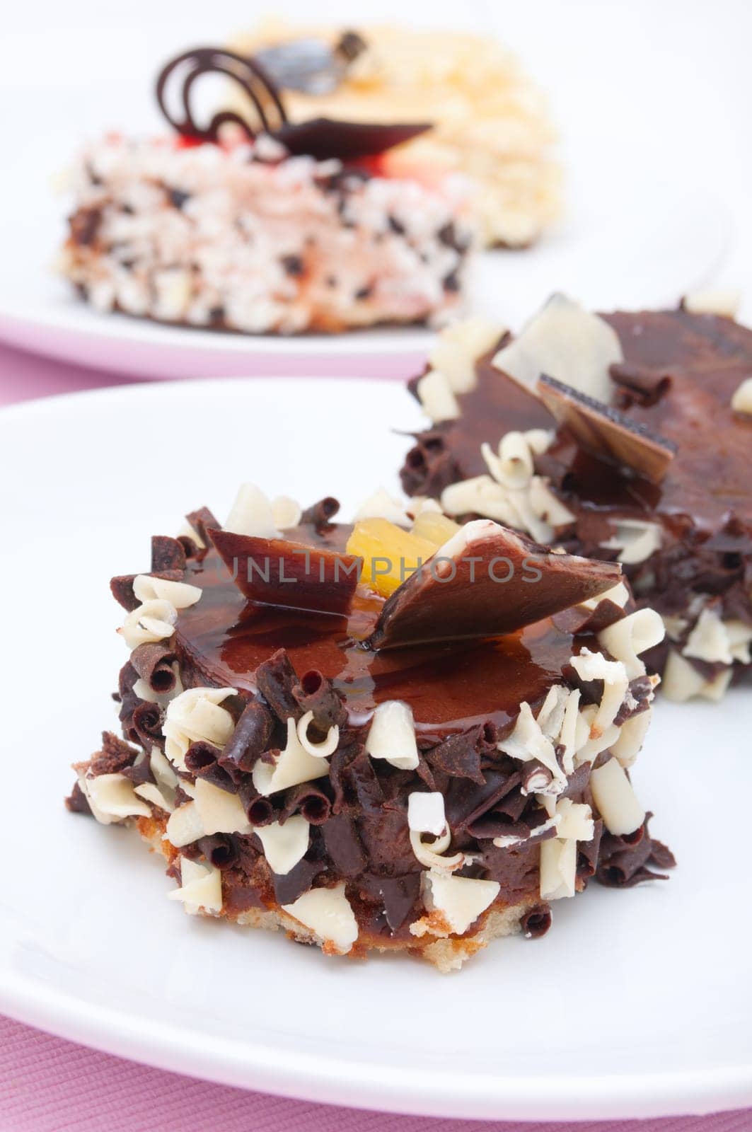 Closeup of Mini Desserts With Chocolate Shavings