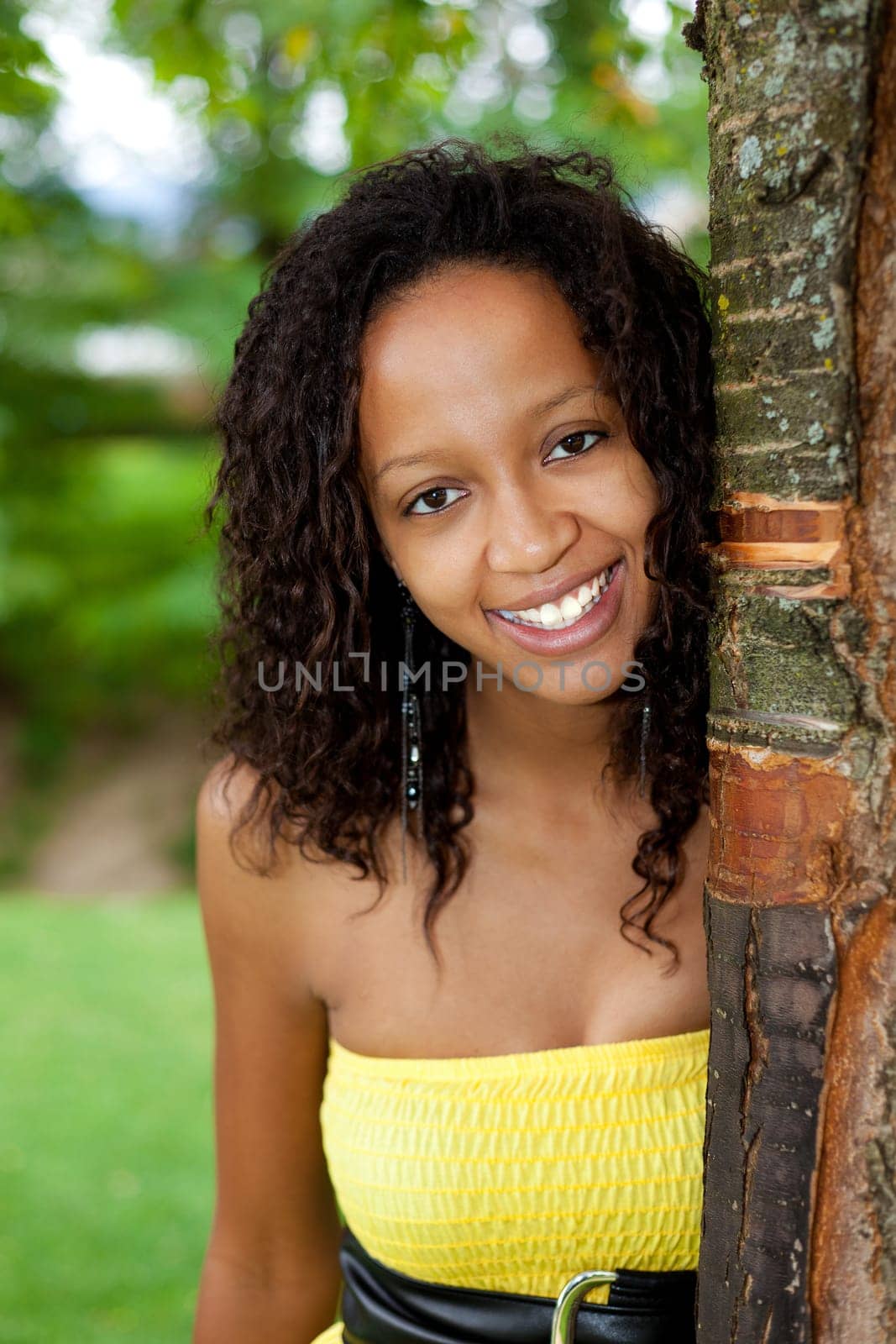 Portrait of a young beautiful african american woman