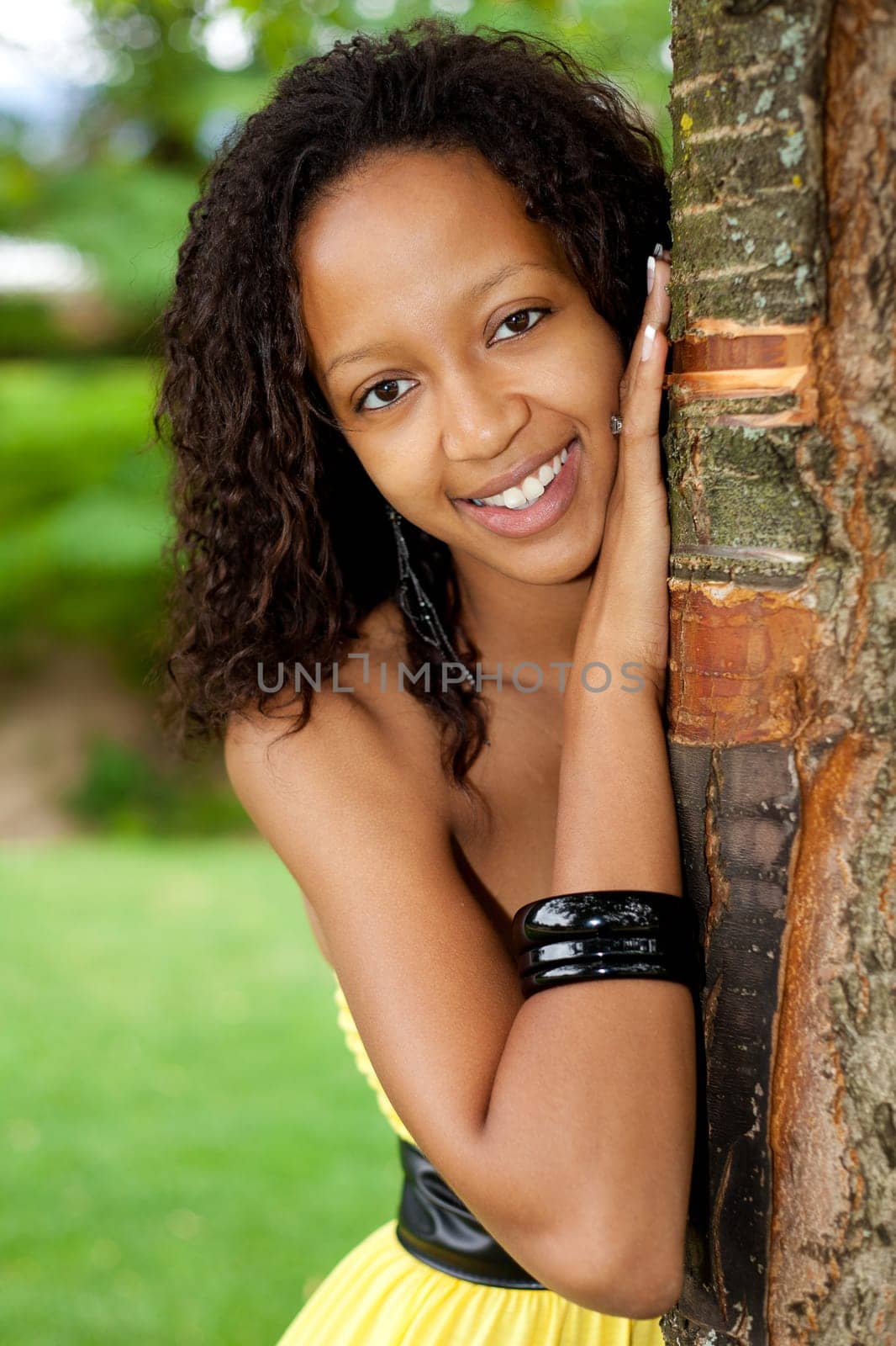 Portrait of a young beautiful african american woman