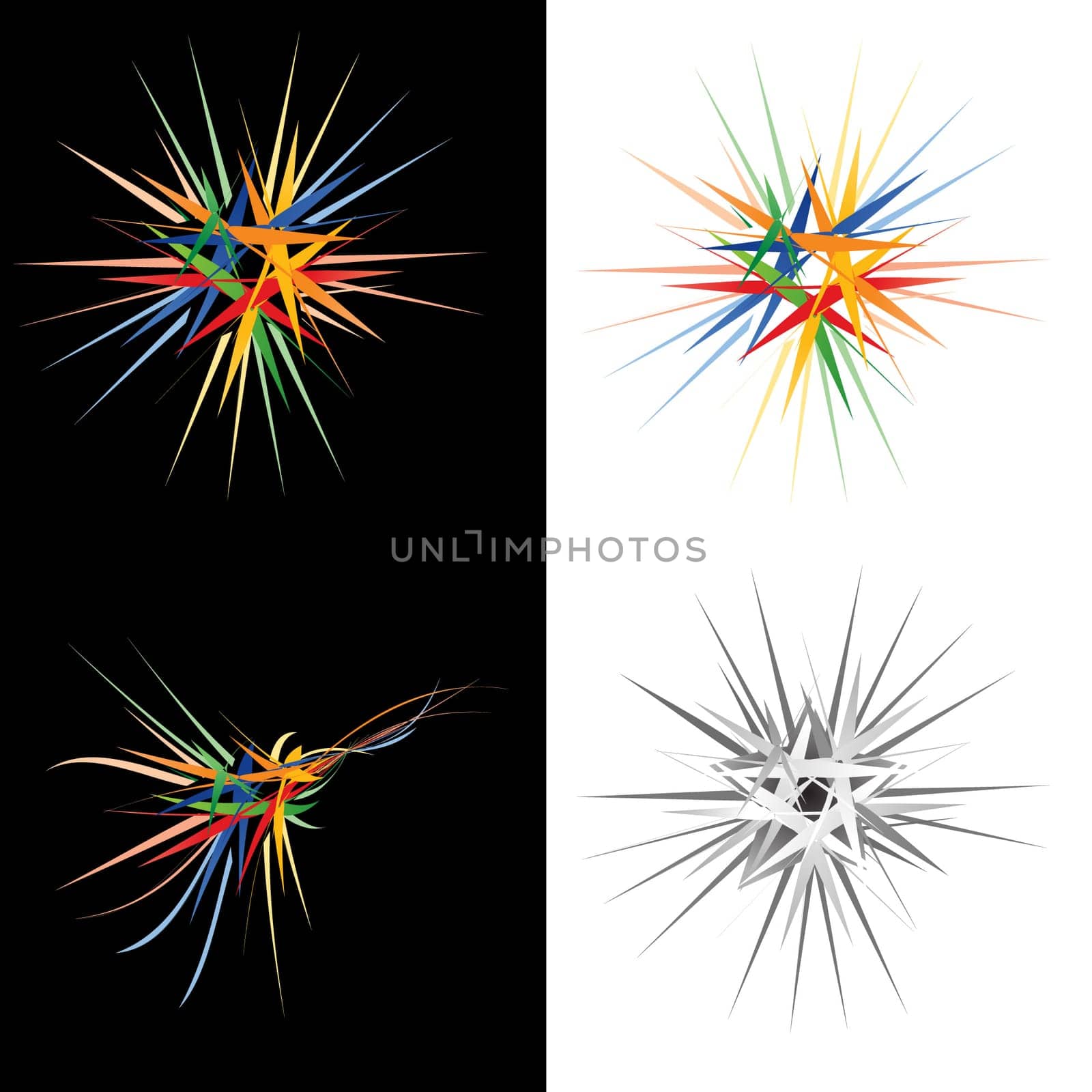 Colorful stars,abstract design element. Vector illustration