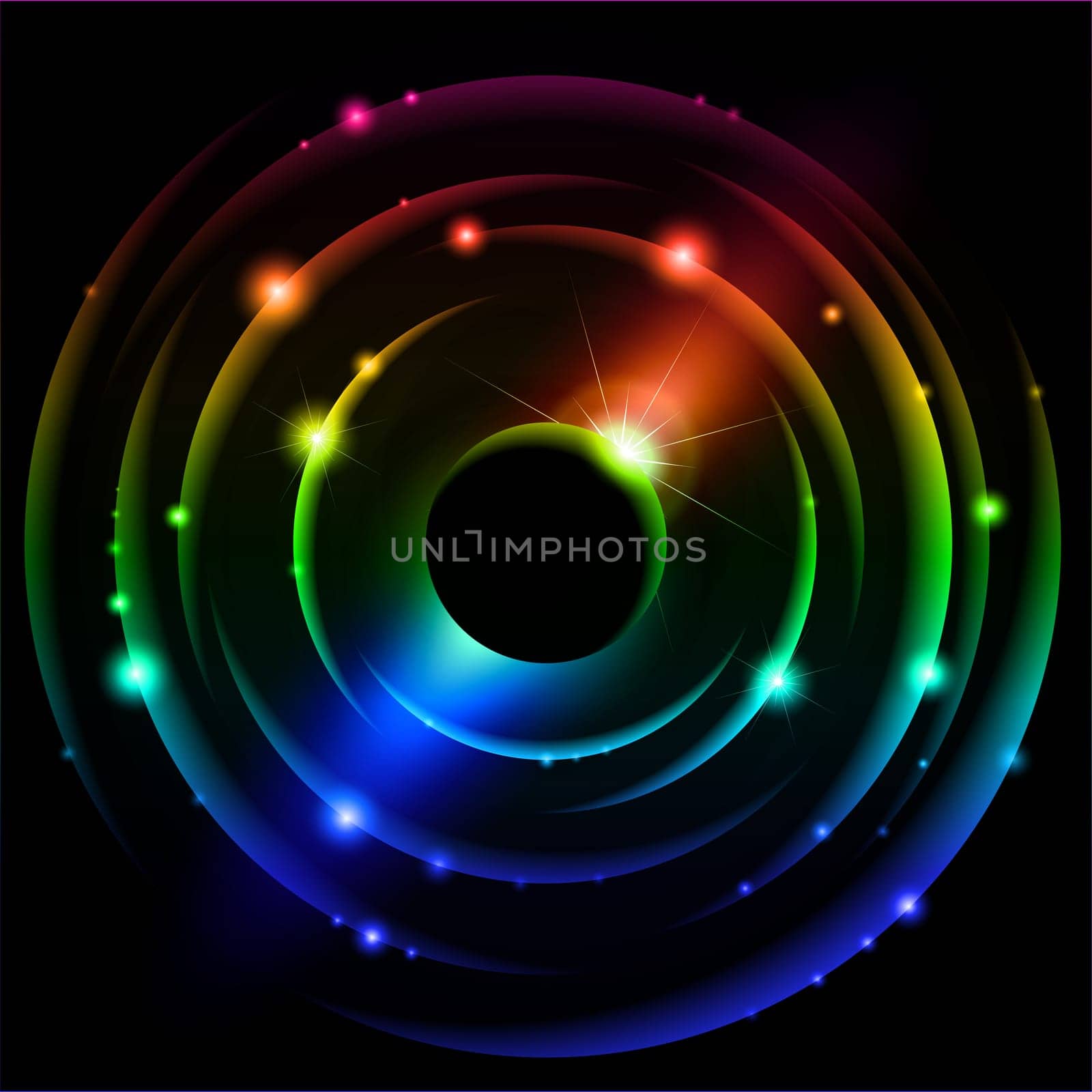 Abstract Solar system. Vector illustration on black #4