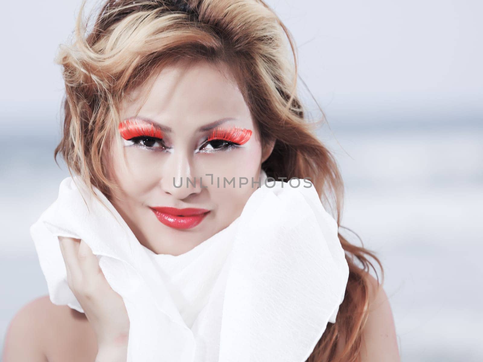 Portrait of a beautiful asian woman with makeup