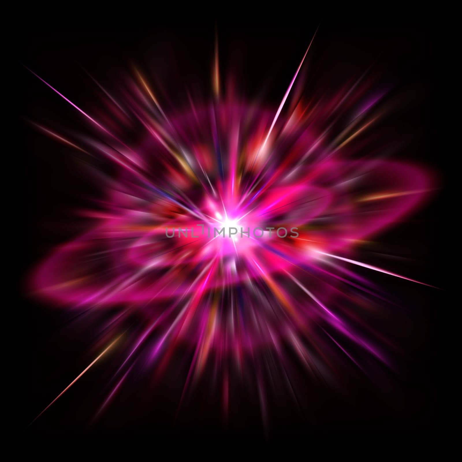 The bright flash of Red Supernova in deep space.