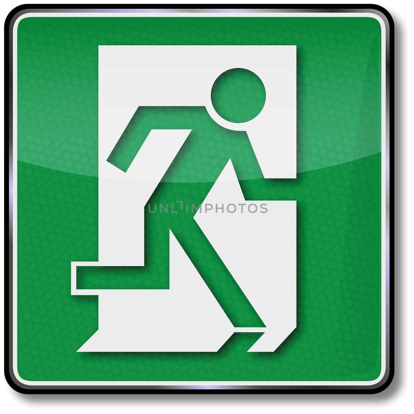 Fire protection sign escape route