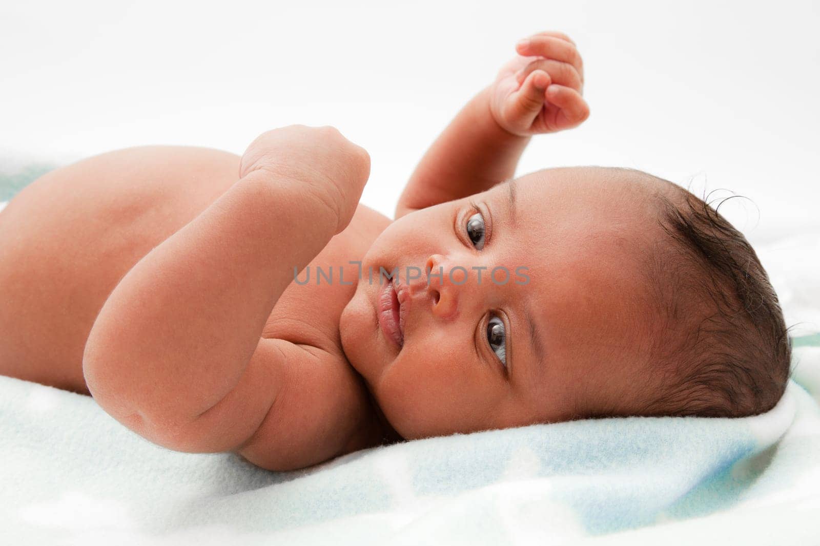 Portrait of a cute mixed race baby