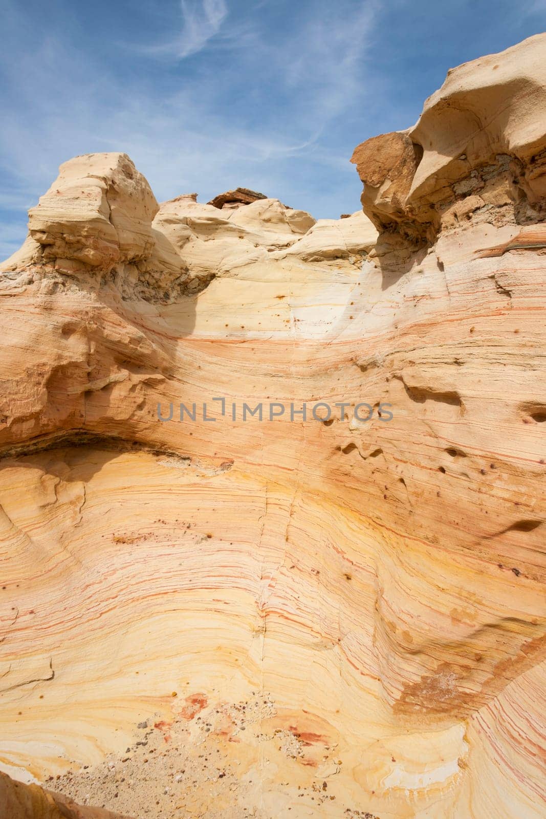 Brightly colored sandstone formations in New Mexico
