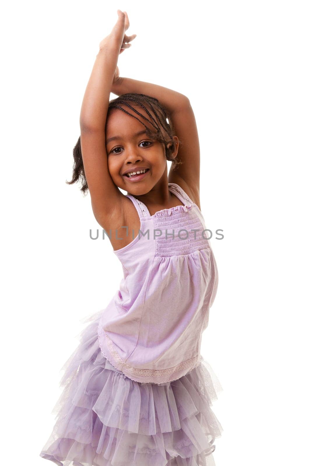 Cute african american girl smiling
