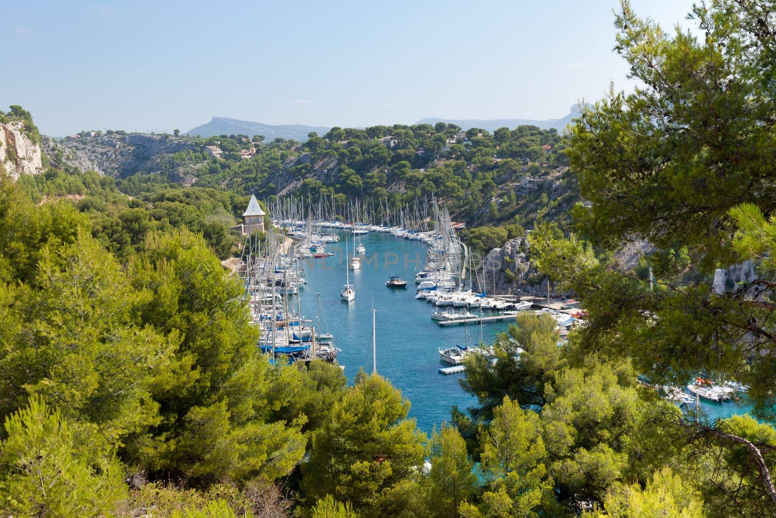 Calanque of Port Miou in Cassis  in France