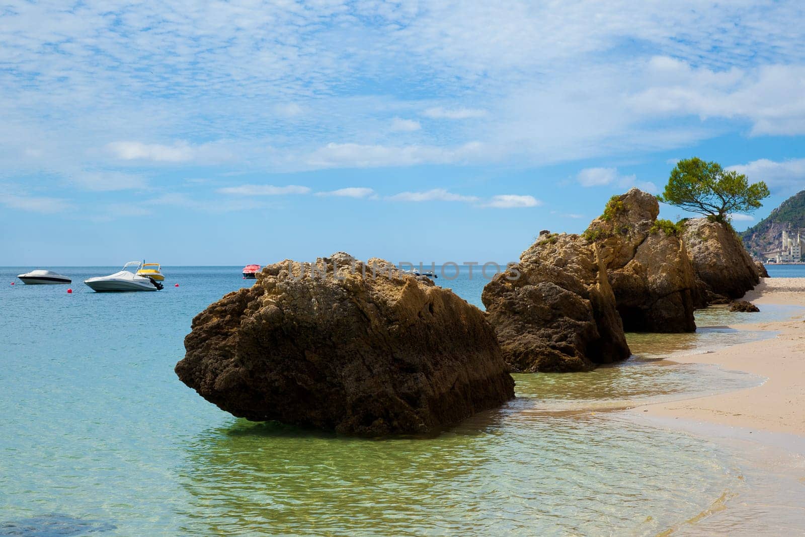 Beautiful beach of Setubal in Portugal