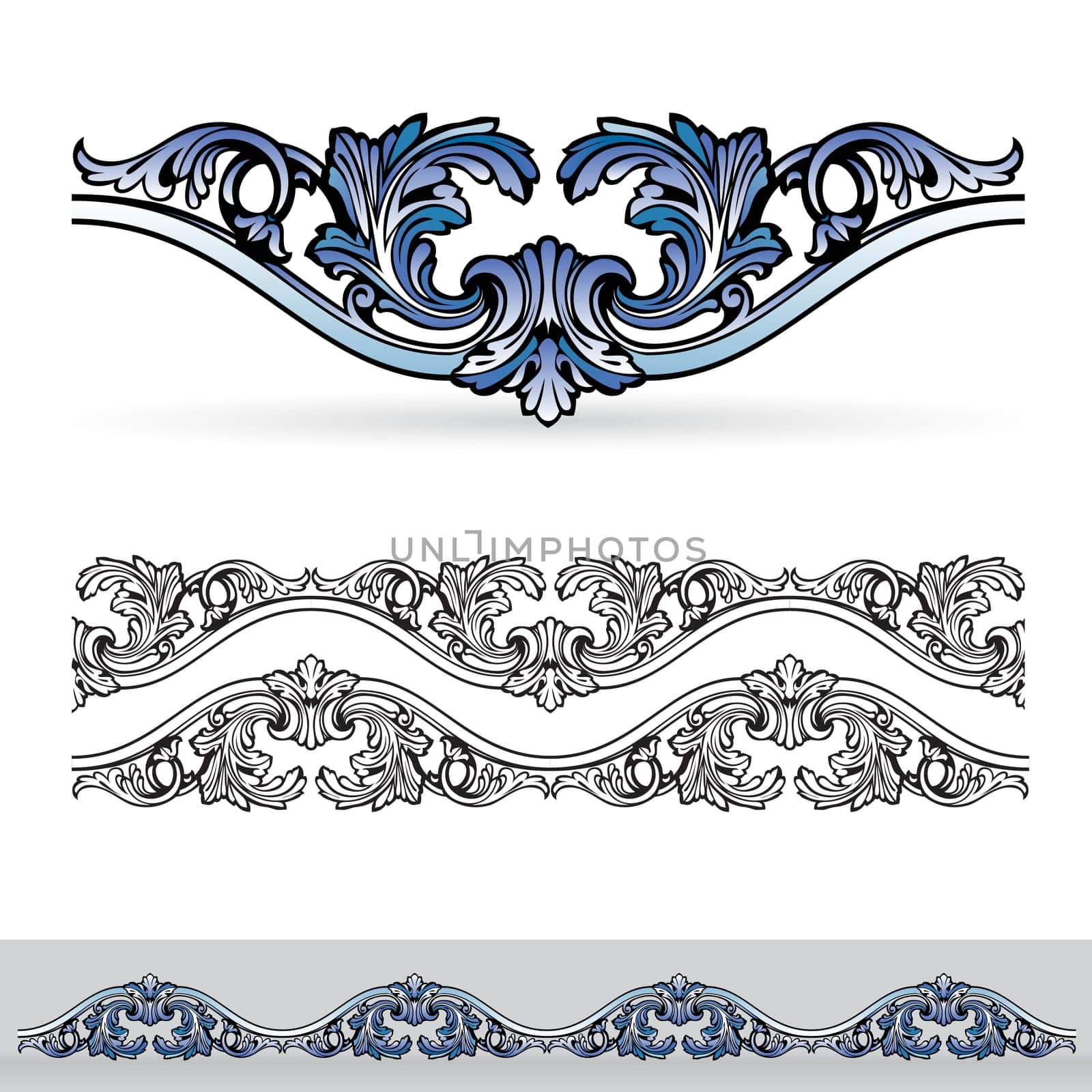 Raster version. Flora design number four. Nice design elements for your best creative ideas.