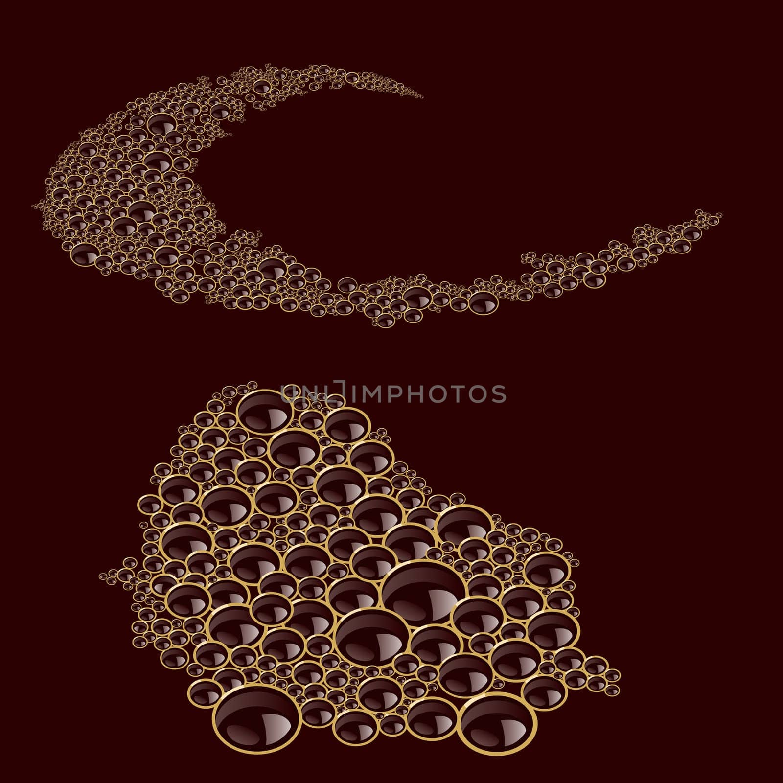 Foam coffee texture. Vector illustration for design.