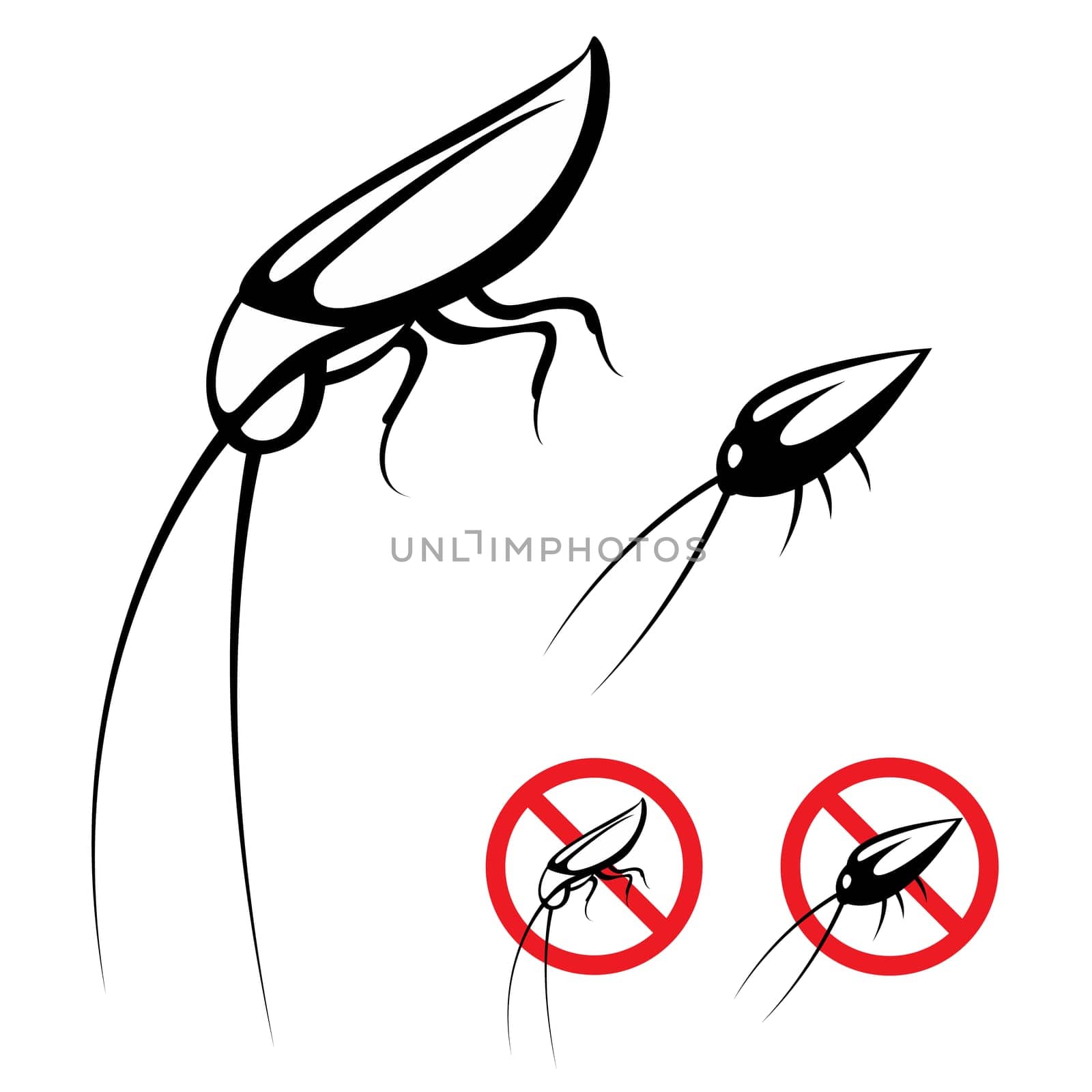 Illustration of forbidden to enter cockroach. Vector available