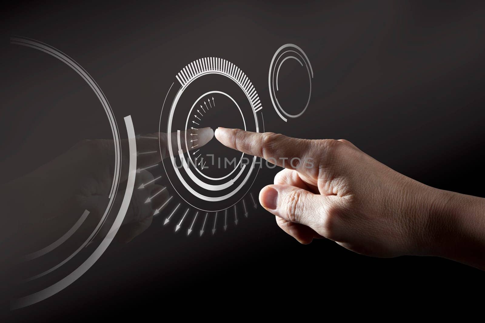 Finger Touching  Black Digital Touch Screen