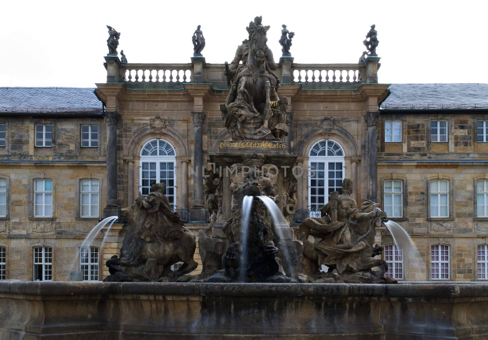Fountain in front of the new castle