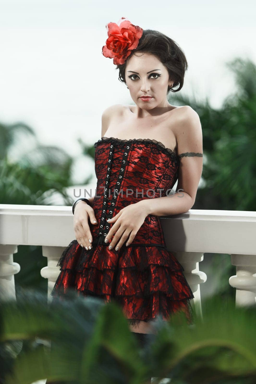 Fashion style portrait of beautiful attractive woman