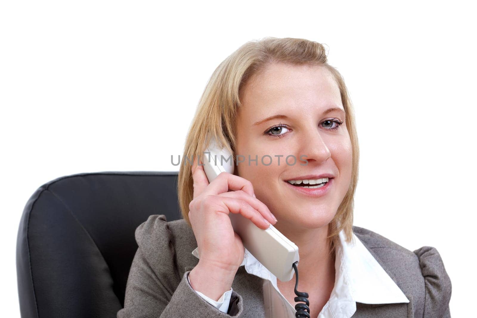 Young woman smiling on the phone