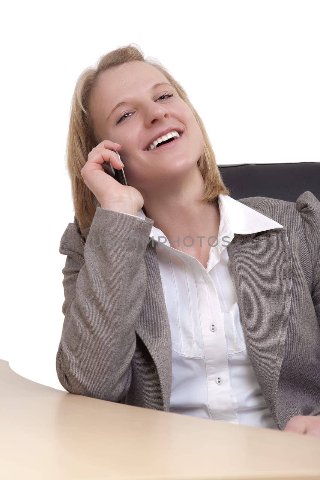 Young woman talking on a smartphone