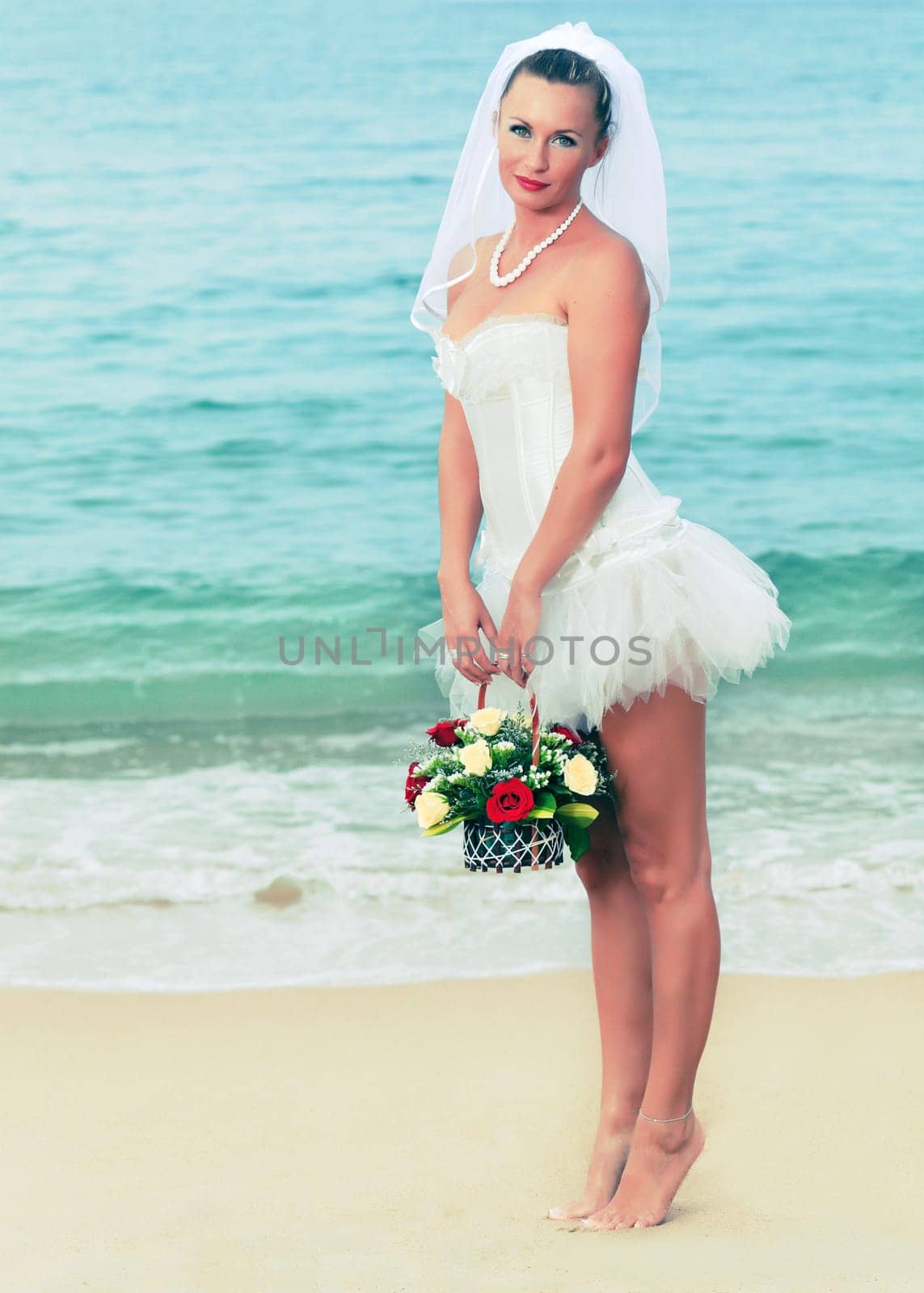 Bride on the tropical beach