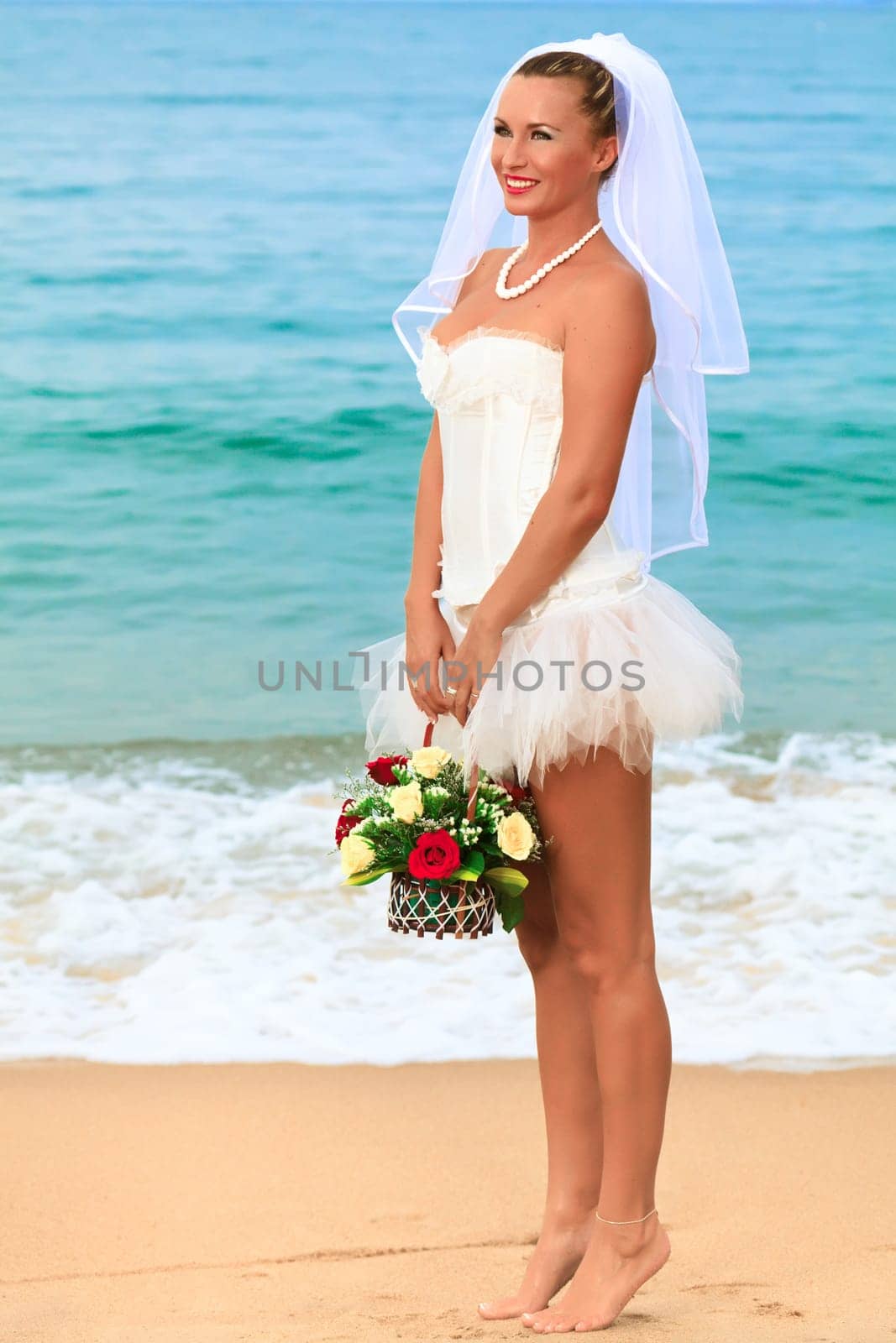 Bride on the tropical beach