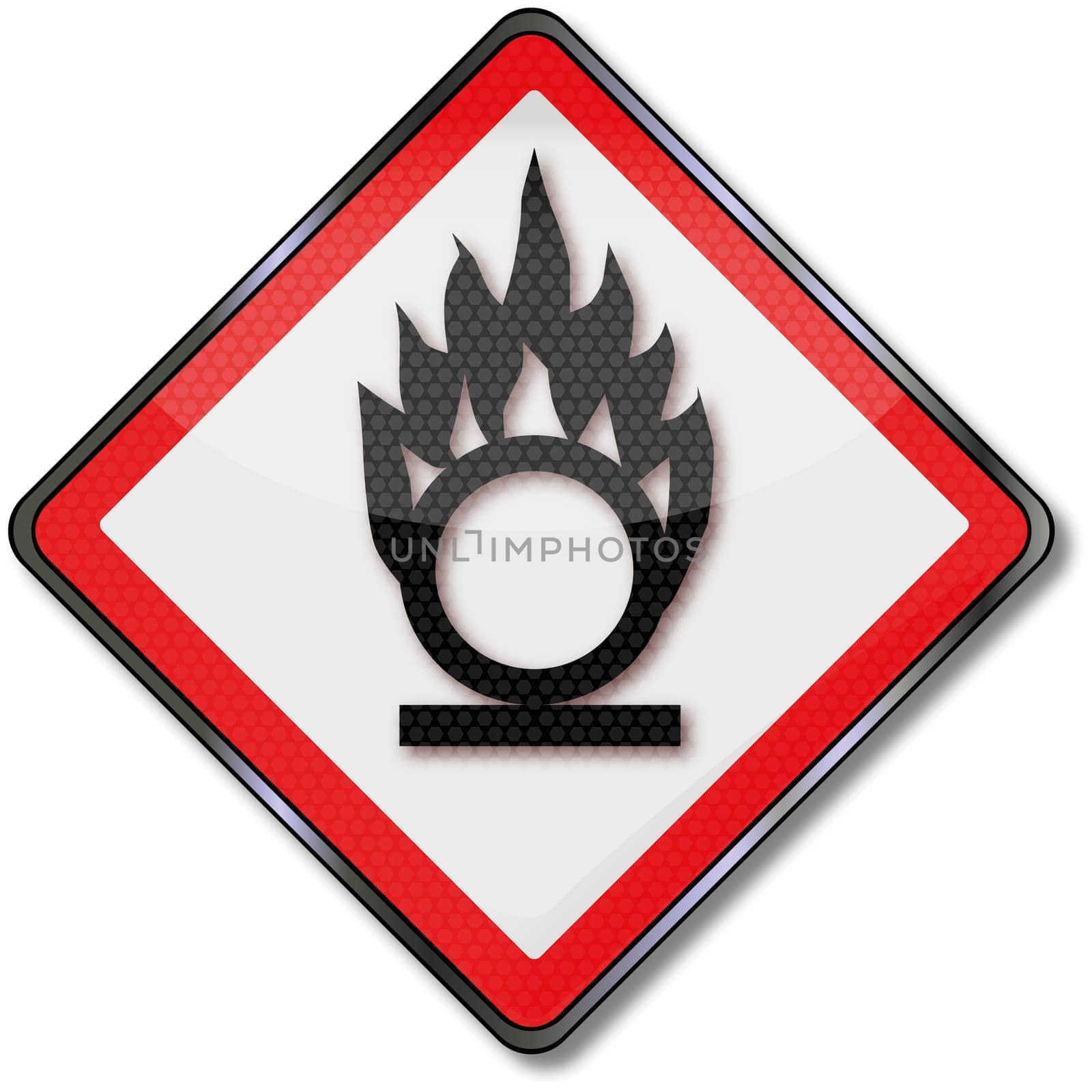 Danger sign flammable substance