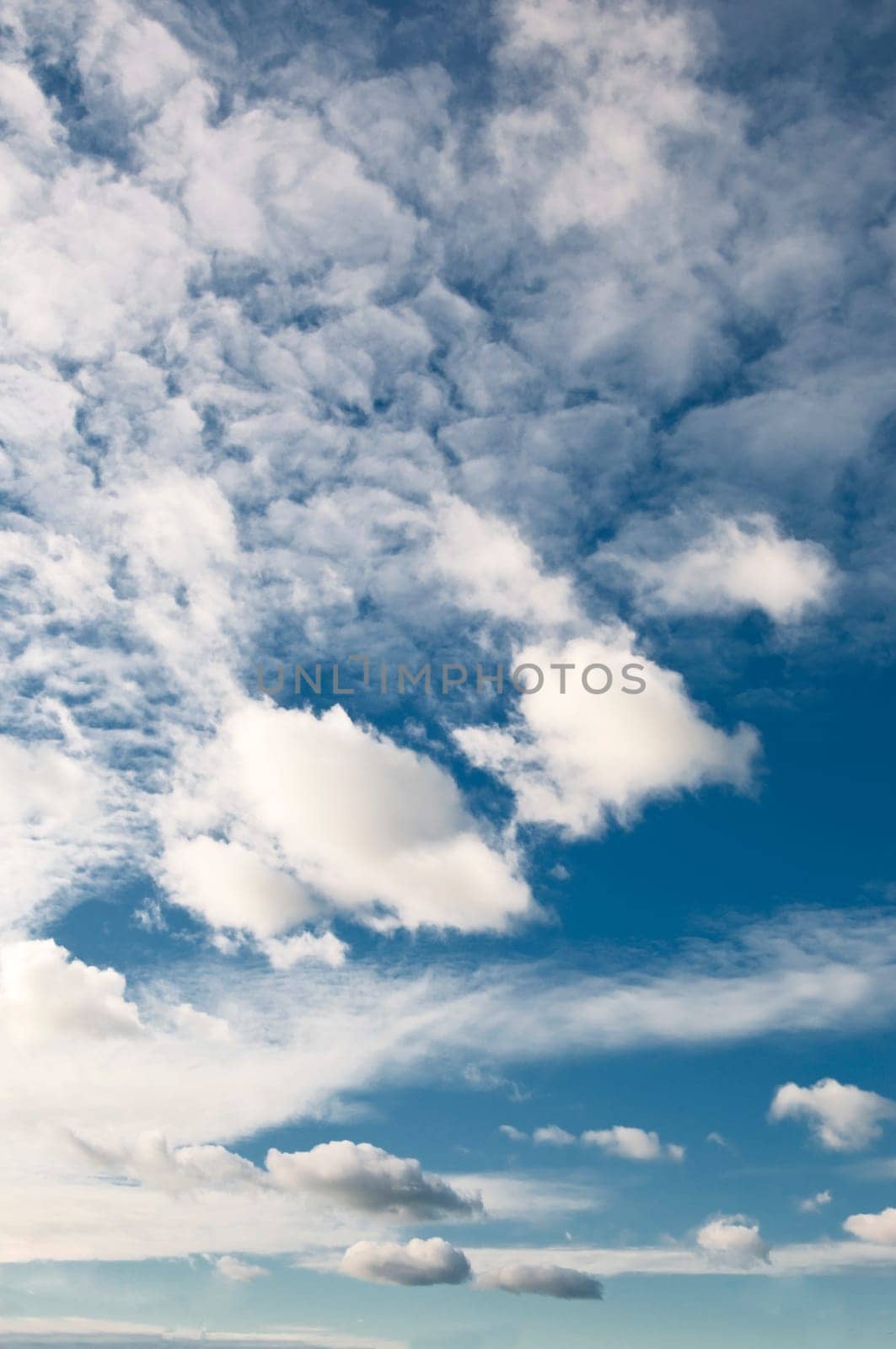 A beautiful blue sky on a summer day