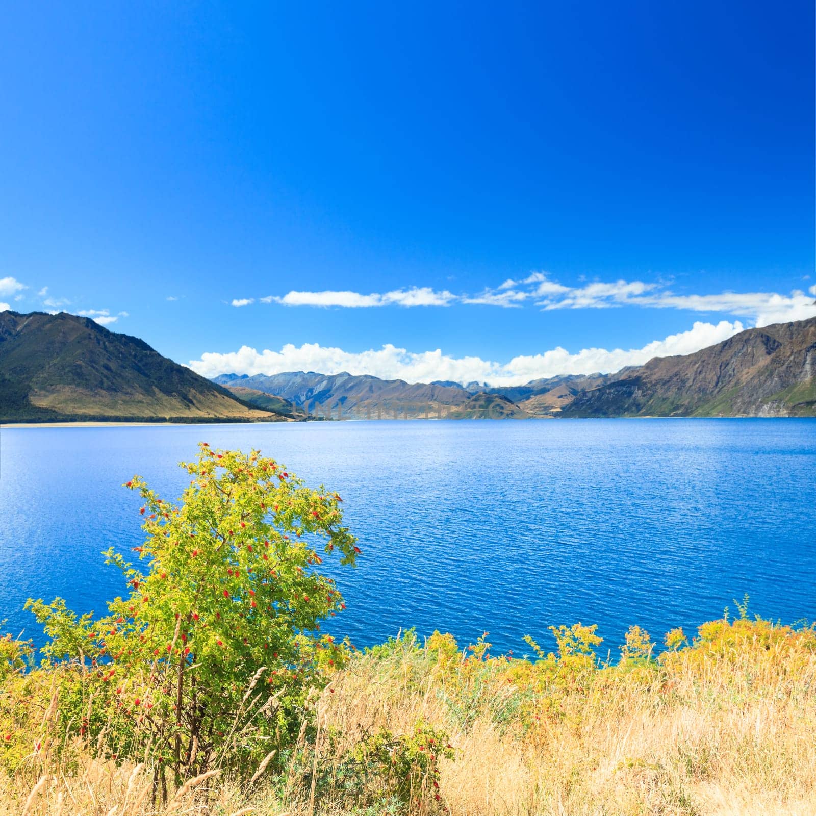 Lake Hawea in New Zealand