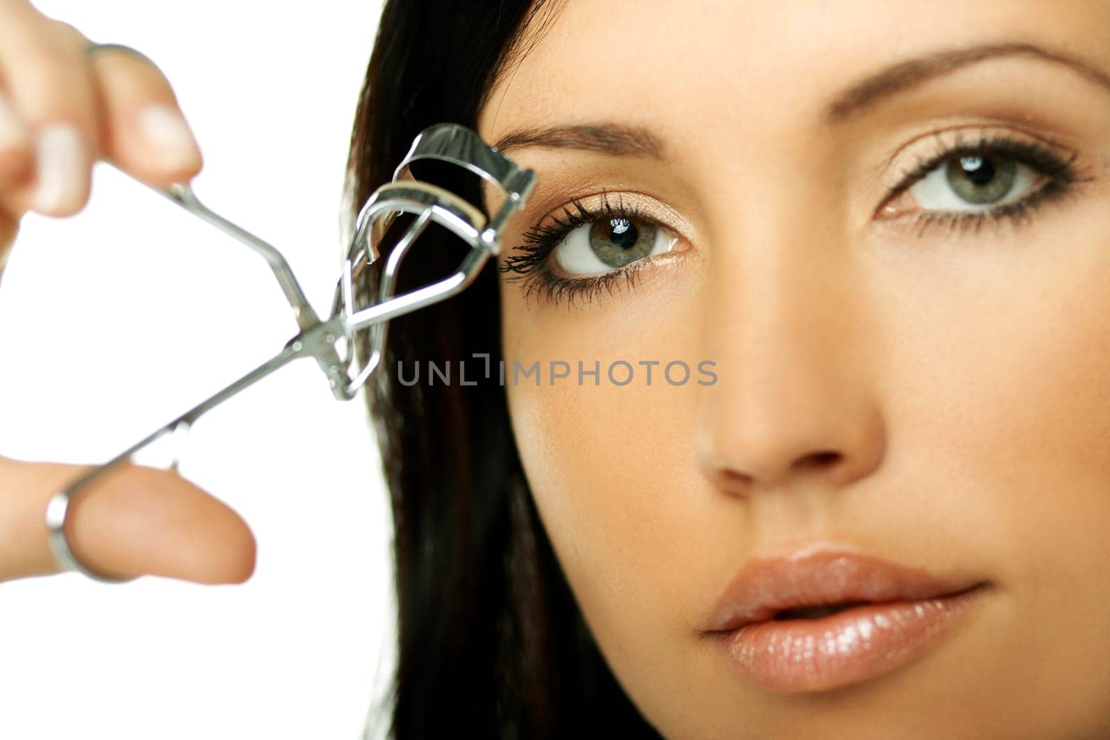 Young beautiful woman during daily morning routines