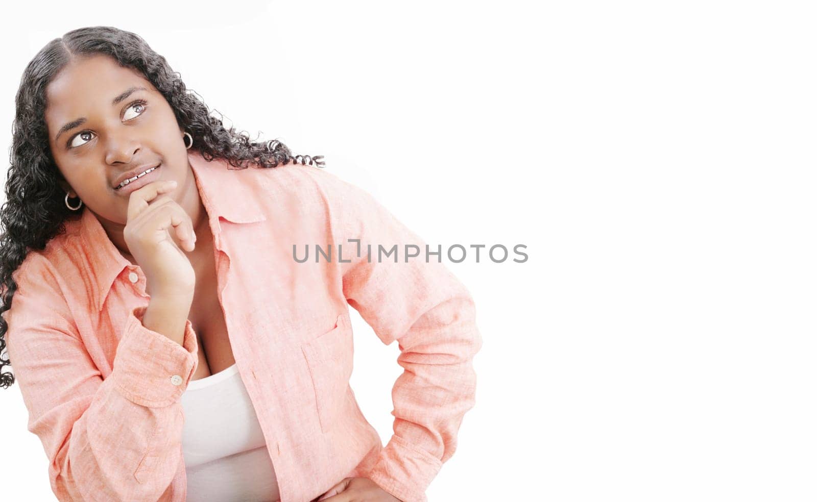 smiling happy fat beautiful young african woman
