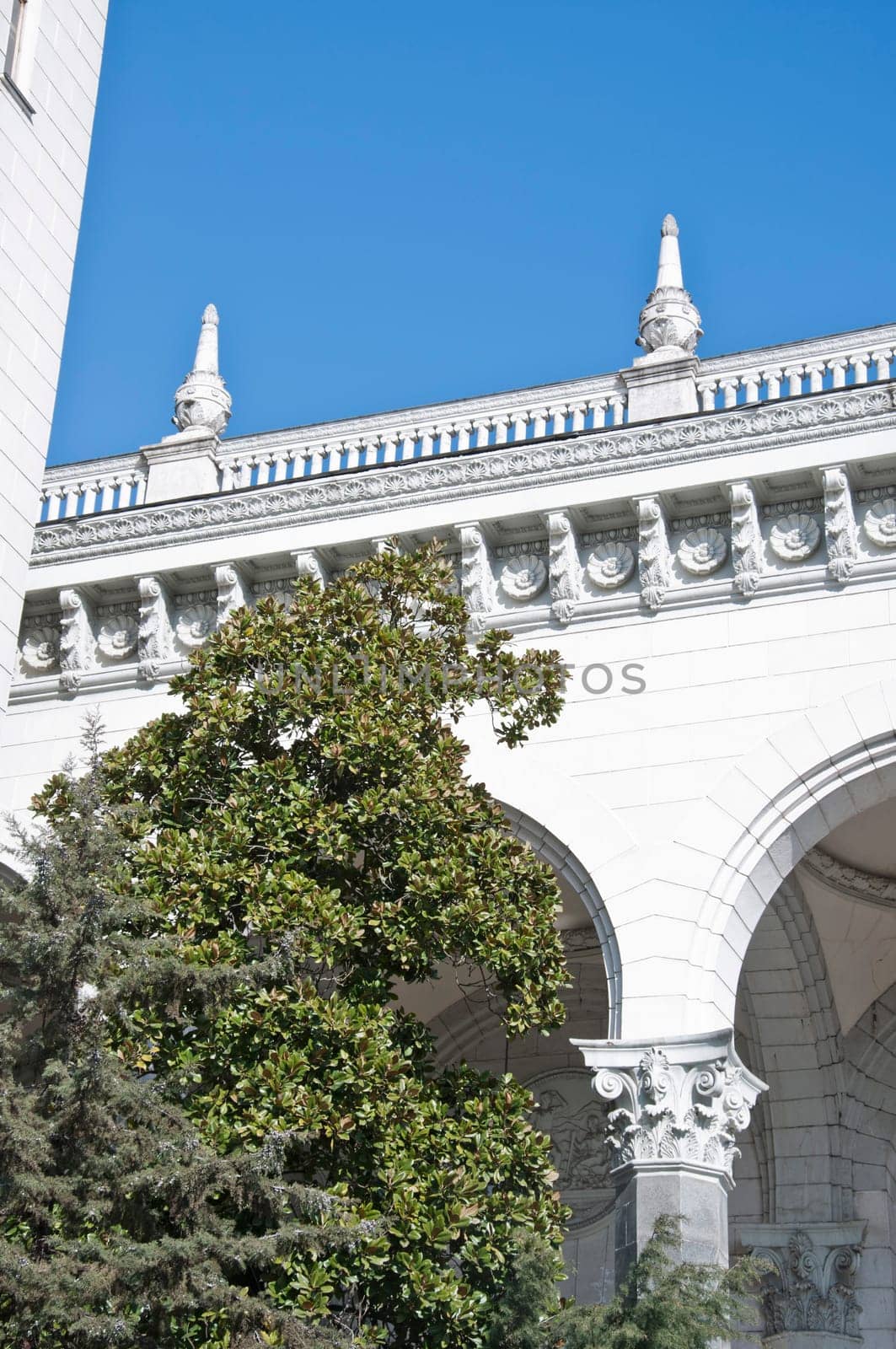 The railway station in Sochi. The architectural monument built 50 years