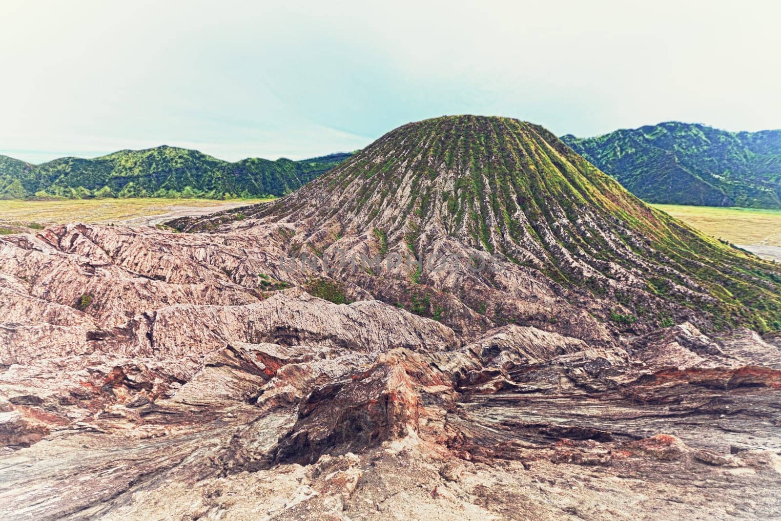 Batok volcano at day time. Java. Indonesia