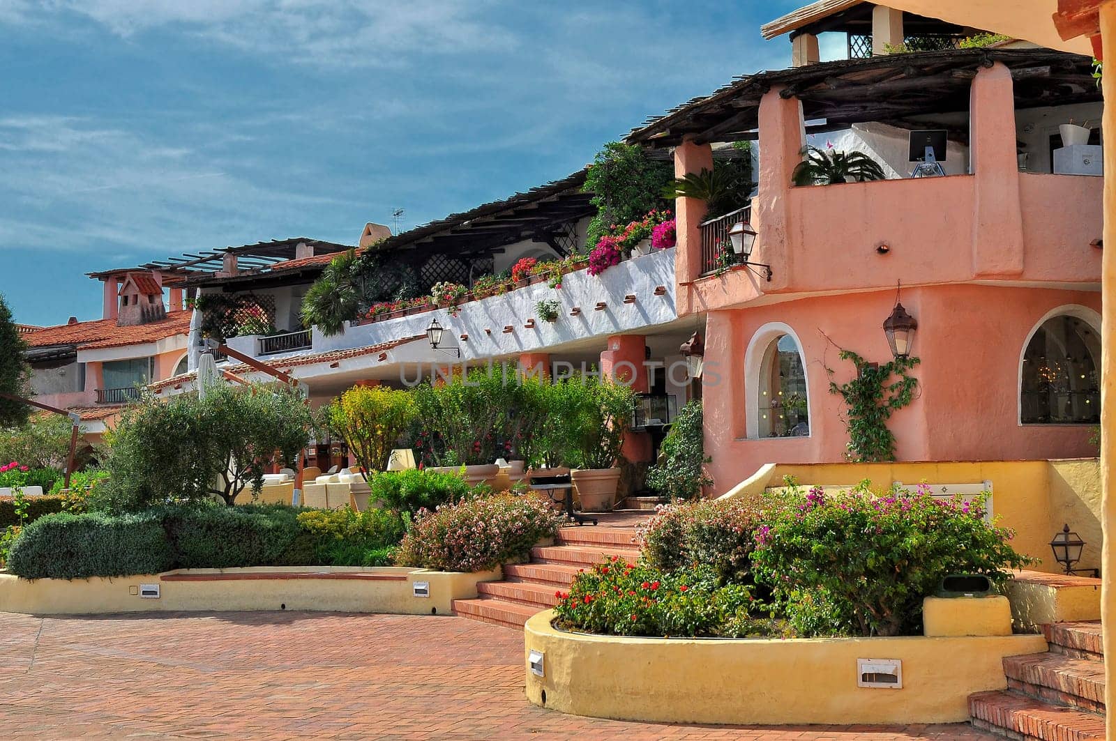 a square and arcades in Porto Cervo