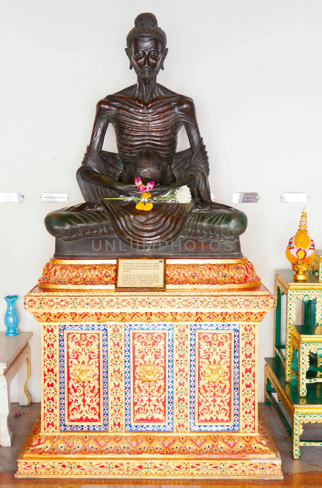 Stature of Staving Buddha in the Marble Temple in Bangkok, Thailand
